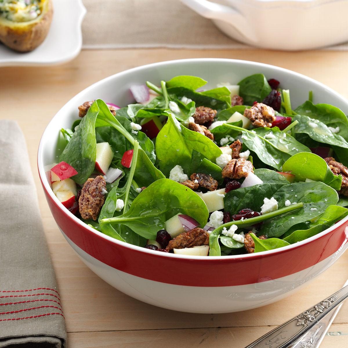 Spinach, Apple & Pecan Salad