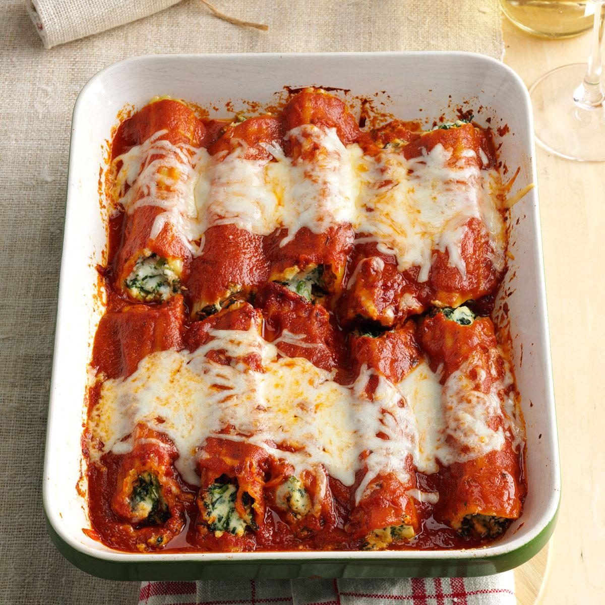 Spinach Manicotti