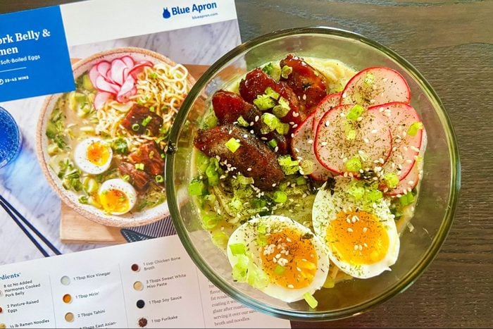 Blue Apron Meal Kit Hoisin Pork Belly & Miso Ramen